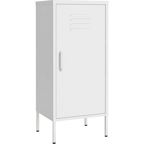 Maison Exclusive - Armadietto Bianco 42,5x35x101,5 cm in Acciaio (1/5)