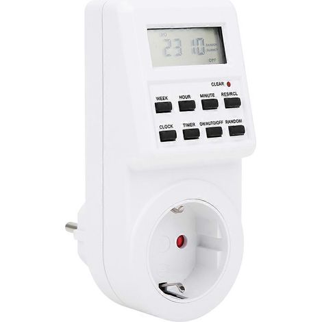 Elektrischer Zeitschalter mit Steckdose und LCD-Anzeige TM03