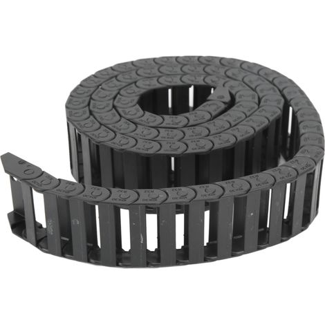 Chaîne porte-câbles porte-fils 10 x 30 mm (dimensions internes), longueur 1 m, avec connecteur d'extrémité pour CNC