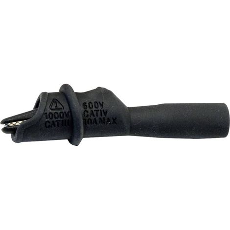 Mueller Electric BU-126-0 Pince crocodile noir Plage de serrage max.: 8.9 mm Longueur: 74 mm 1 pc(s)