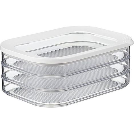 Boîte À Charcuterie - 3 Étages - Rangement Réfrigérateur - Contenant Hermetique Transparent - 1 Pièce (1/4)
