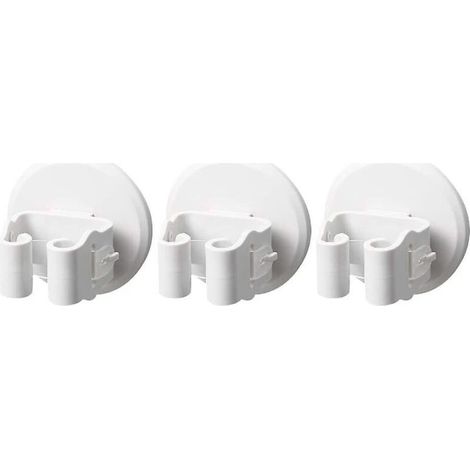 Ahlsen Support de vadrouille à ventouse et support de balai, fixation murale à Clip antidérapant, outil de nettoyage (1/5)