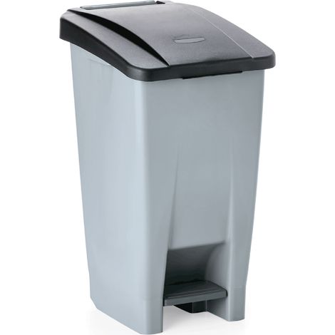 Poubelle à pédale en Polypropylène 60 L noir L 380 mm l 490 mm H 700 mm - Was Germany