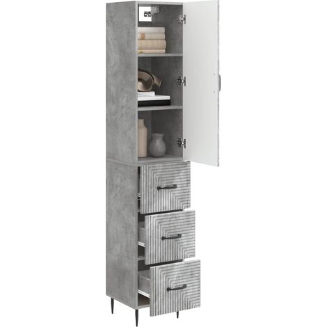 Set di armadi 2 pz Grigio Cemento 33 x 34,5 x 90 cm DAS282962 (1/5)