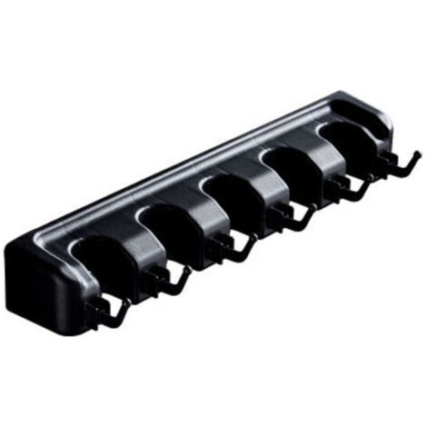 Porte-Balai-Home Gadgets Porte-Balai Auto-adhésif, Support de vadrouille Mural Robuste Cintres pour Pinces à Balai Rangement pour Balai Organisateur de Rangement ,Noir (1/4)