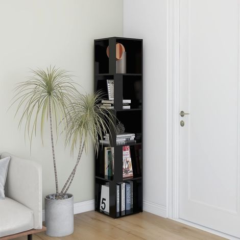 Armoire d'angle Meuble de rangement d'angle Noir 33x33x164,5 cm Aggloméré RTJEX285479 MaisonChic (1/5)