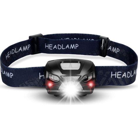 Lampe frontale LED, projecteur étanche rechargeable par USB, lampe torche IP65 avec lampe de travail zoomable, lampe torche extérieure à 4 modes.