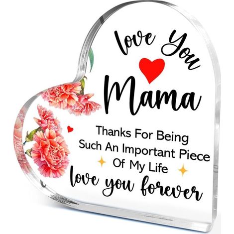 Plaque en acrylique cœur décoratif à poser, décoration bureau moderne, idée cadeau(10 cm) (1/4)