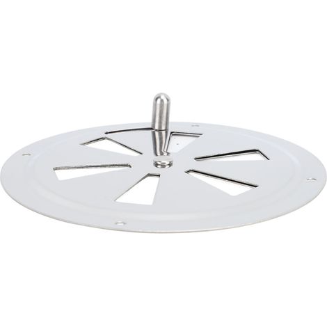 Grille de ventilation ronde à persiennes en acier inoxydable de qualité marine avec bouton latéral, adaptée aux bateaux, yachts et camping-cars, 5 pouces. (1/5)
