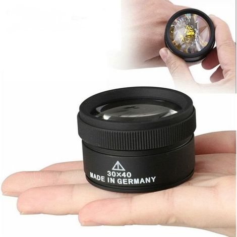 30X Loupe de Bijoux,Métal Portable Grossissement Optique,Loupe de Poche pour Pièces de Monnaie Timbres Bijoux Montre (1/5)