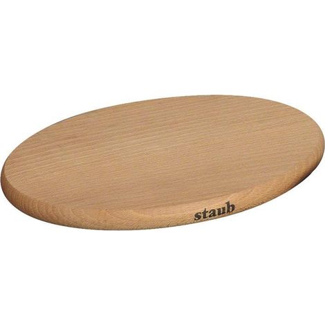Staub Dessous de plat en bois ovale 29 cm