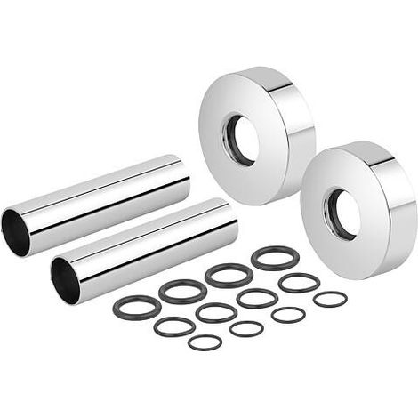 Set de rosaces individuelles et d’habillage chromé, longueur de tube 70 mm