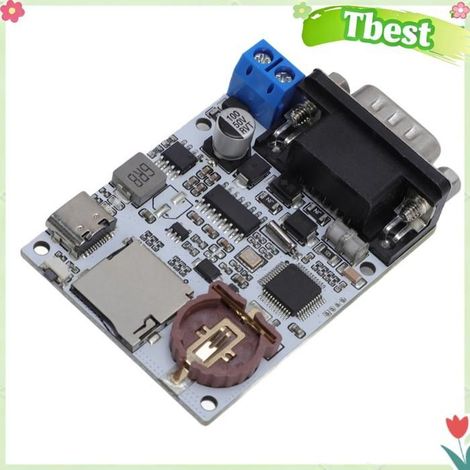 Enregistreur de données série, horodatage, fichier TXT, archive de Type C avec 2 indicateurs LED 232 vers petit module de carte (1/4)