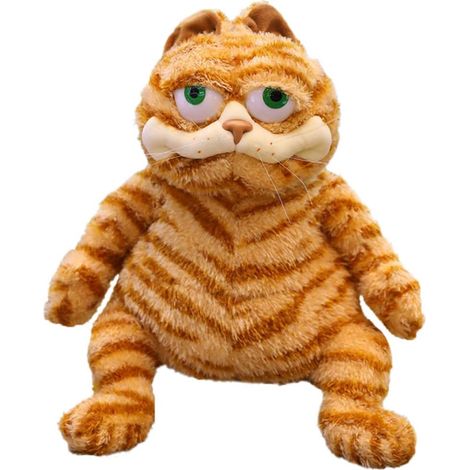 Gros chaton orange en peluche, jouet pour enfants, chaton tigré jaune réaliste de 30 cm. (1/3)