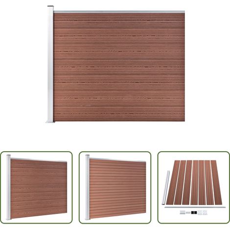 WPC Zaun - Zaunelement WPC 175x146 cm Braun (1/5)