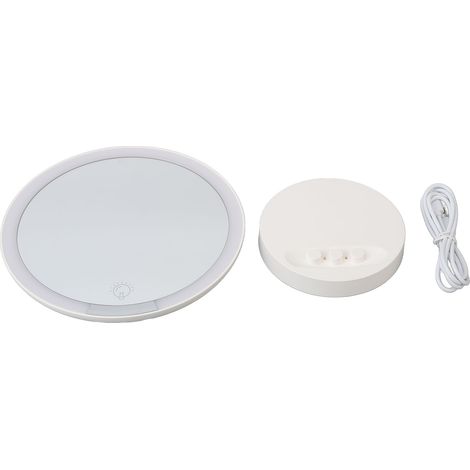 Miroir de Maquillage Magnétique 10X avec Lumière LED Réglable et Support Amovible (1/5)