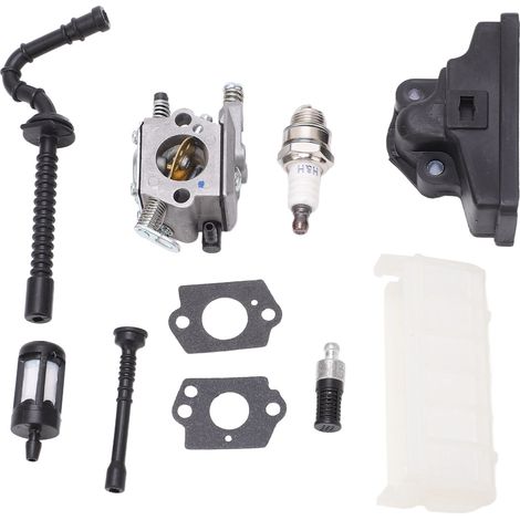 Kit d'allumage et d'alimentation pour tronçonneuse STIHL 021 023 : carburateur, bougie d'allumage puissante, filtre à air, tuyau de carburant et crépine. (1/5)