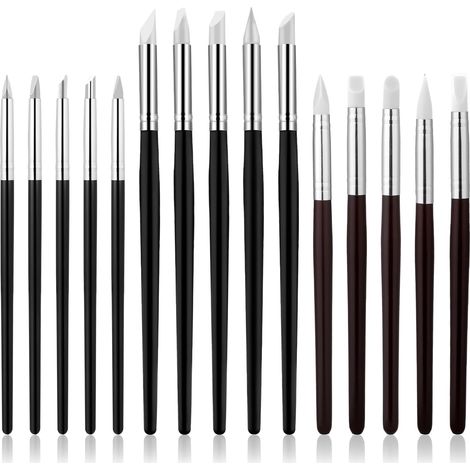 Kit de pinceaux en silicone - Outils de modelage et poterie - Pour travaux manuels (1/5)