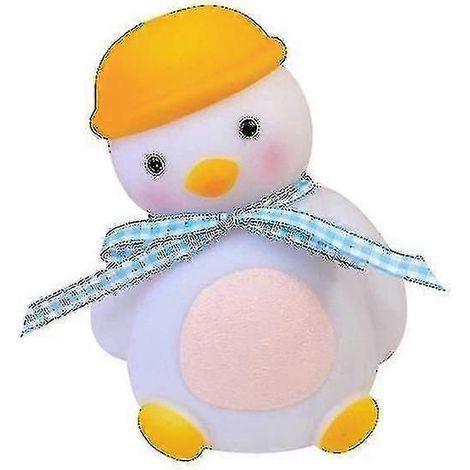 Veilleuse LED pour chambre à coucher, lampe de chevet mignonne avec petit canard, décoration, cadeau créatif, bleue (1/4)