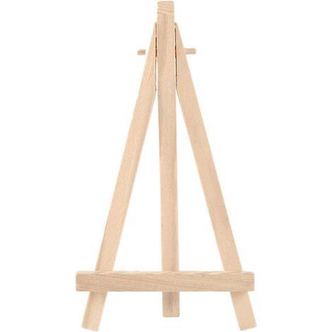 Mini chevalet - Lot de 2 - Bois naturel - Pliable et réglable - Pour photos, cartes et toiles - 15 x 8 cm (1/5)