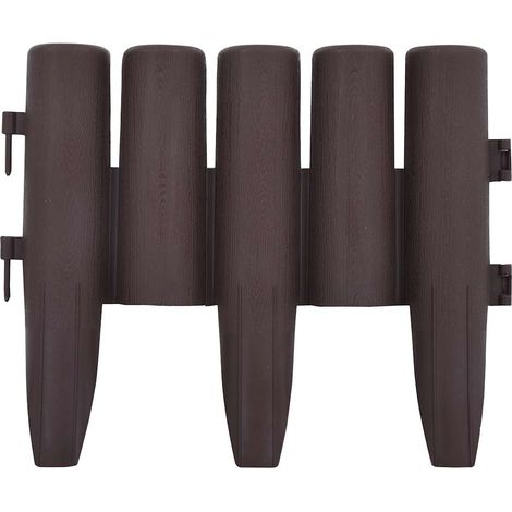 Lawn Edgings 36 pcs Brown 10 m PP vidaXL