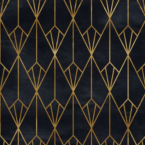 Tela Oxford para decoración de exteriores con motivo geométrico Art Déco. (1/5)