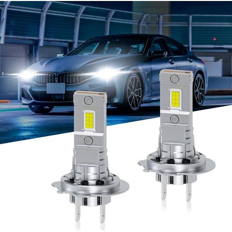 H7 LED Bulbs for Car and Motorcycle 72W 12000LM 6500K White Error All-in-One Conversion Kit H7 Headlights Plug and Play for Halogen and Xenon Lamps (2PCS) (1/5)