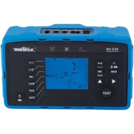 Metrix – Testeur d'isolation MX 535 – Tension 230V – Intensité 10A – Conforme aux normes de sécurité électrique (1/3)