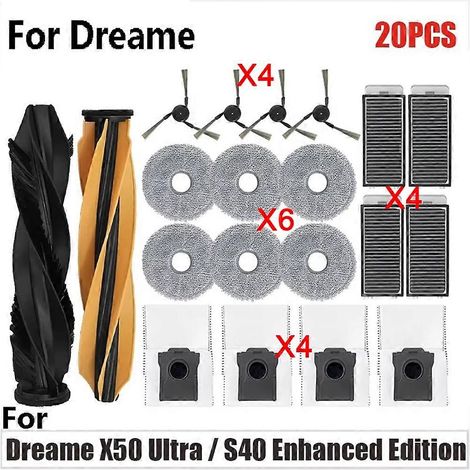 Filtre pour aspirateur brosse pour aspirateur Filtre de brosse pour aspirateur filtre de X50 Ultra / S40 Enhanced Edition Aspirateur Main Roller Side Brosse HEPA Filtre Serpillière Cloth Sac à poussiè (1/5)