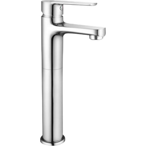 Mitigeur de lavabo haut, complet, en laiton chromé