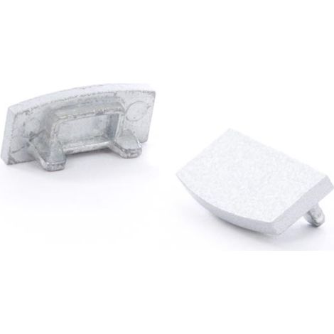 LEDsON ALU-ENDKAPPE FÜR LED-PROFIL 'SL7' - OHNE KABELLOCH - SILBER (1/4)