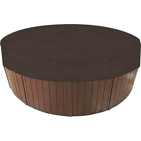 Runde Poolabdeckung, Solar-Poolplane für Schwimmbecken, Schutzhülle für Whirlpools, 190T für 190x30cm (braun)