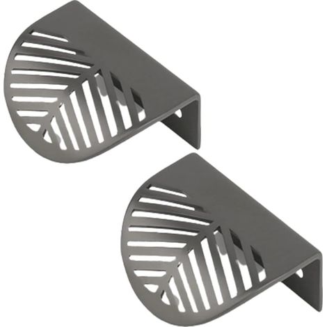 Lot de 2 poignées d'armoire, poignées de meubles, poignées de porte de cuisine en forme de feuille, poignées de tiroir de cuisine, poignées simples en (1/5)