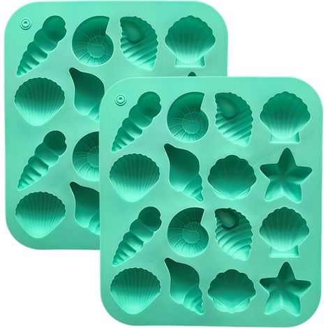 Moule en silicone 3D pour animaux marins, coquillage et étoile de mer, parfait pour des créations de gâteaux et bonbons marins (1/4)