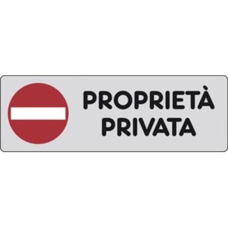 10 x ETICHETTA ADESIVA 150X50 PROPRIETA PRIVATA