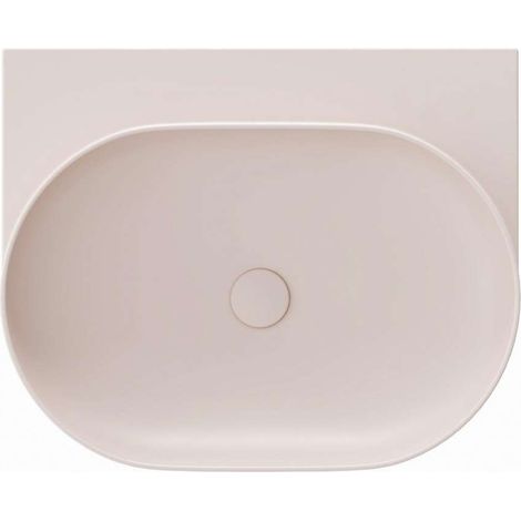Ravak Yard - Lavabo 61x50 cm, sin rebosadero, sin orificio para grifería, Alabaster Pink XJX0G060000 (1/5)