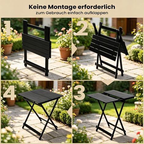 Table de pique-nique pliante, table de camping portable, table de jardin antidérapante, table de marché extérieur avec pieds stables et surface résistante. (1/5)