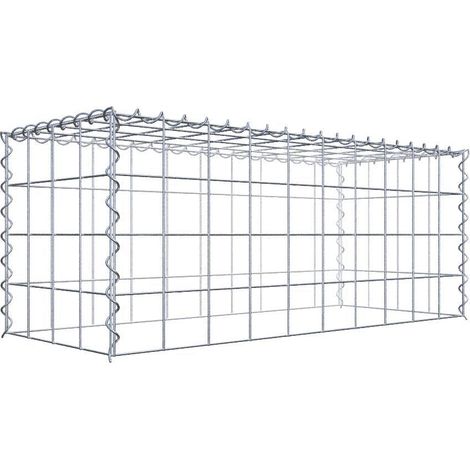Gabiondeco - Gabion - Element de prolongation en hauteur 100 cm x 40 cm x 40 cm (L x H x P). maille 10 x 10 cm. Spirale. Attention : il manque une grille - Made in Ge... (1/5)