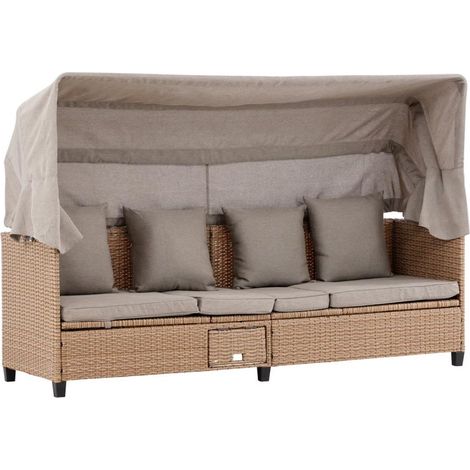 Canapé de Jardin Avec Toit "Nopy" 200cm Beige