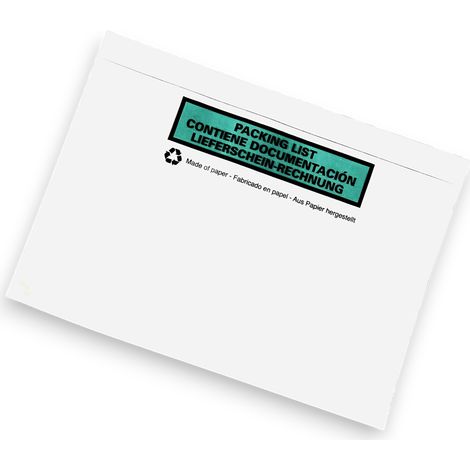 Étiquettes autocollantes C5 imprimées (3 langues) Pack écologique de 100 pièces.
