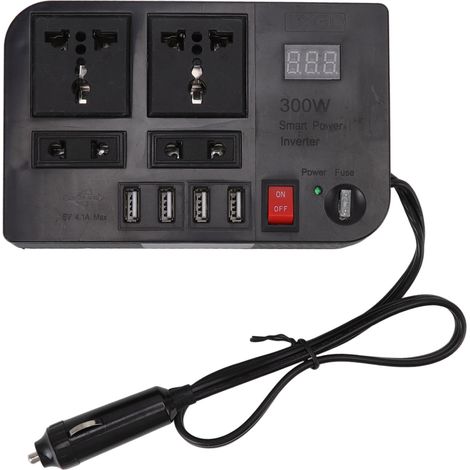 Onduleur de voiture 12V 300W, convertisseur de puissance AC 220V, transformateur de véhicule à Protection Multiple