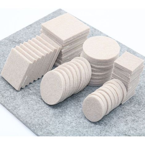 Ensemble blanc de 256 pièces, comprenant des meubles en feutre de 2 formes différentes. (1/4)