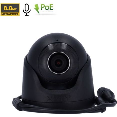 Ajax Telacamera IP dome 8Mp PoE Nero 4K - TurretCam 64930 (4mm 85°)