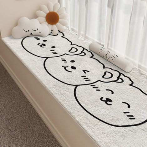 LAN Trois ours joyeux 4020CM Imitation cachemire Couverture rafraîchissante en fausse cachemire avec un adorable motif de chat, idéale pour la maison, la chambre, la table de chevet, absorbante, antid (1/5)