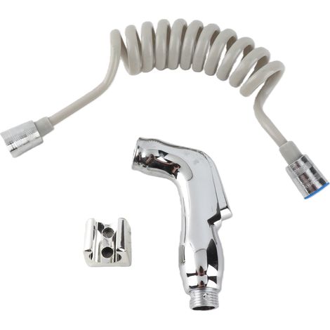 Douchette de salle de bain/bidet portable en ABS avec tube à ressort en PU G1/2" BSP (1/5)