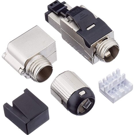 RJ-45 Stecker feldkonfektionierbar, Cat.6a abgewinkelt, Steckdose Verwendung: Pour Patchkabel Ø 6,0 - 7,5mm