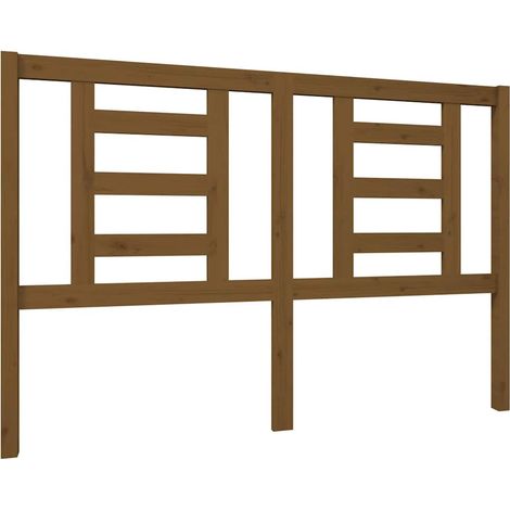 Maison Exclusive - Cabecero de cama madera maciza de pino marrón (1/5)