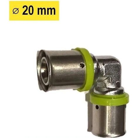 Raccordo a Gomito Doppio Pressione 20 mm Accessorio Idraulico (1/2)