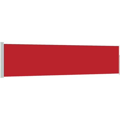 Auvent latéral rétractable de patio 120x500 cm Rouge (1/5)