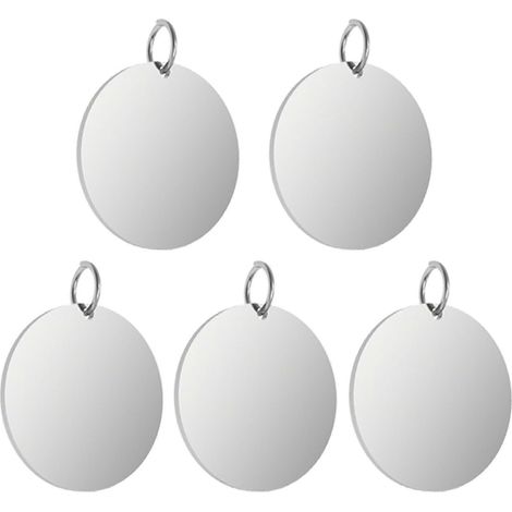 Etiquetas redondas de acero inoxidable grabadas con láser H2D de 30 mm para accesorios de impresoras 3D()